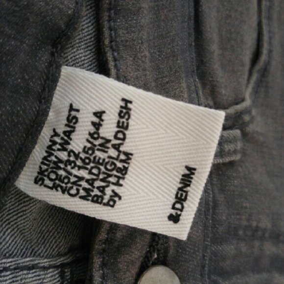 H&M Gray Skinny Low Waist Jeans - Picture 3 of 4